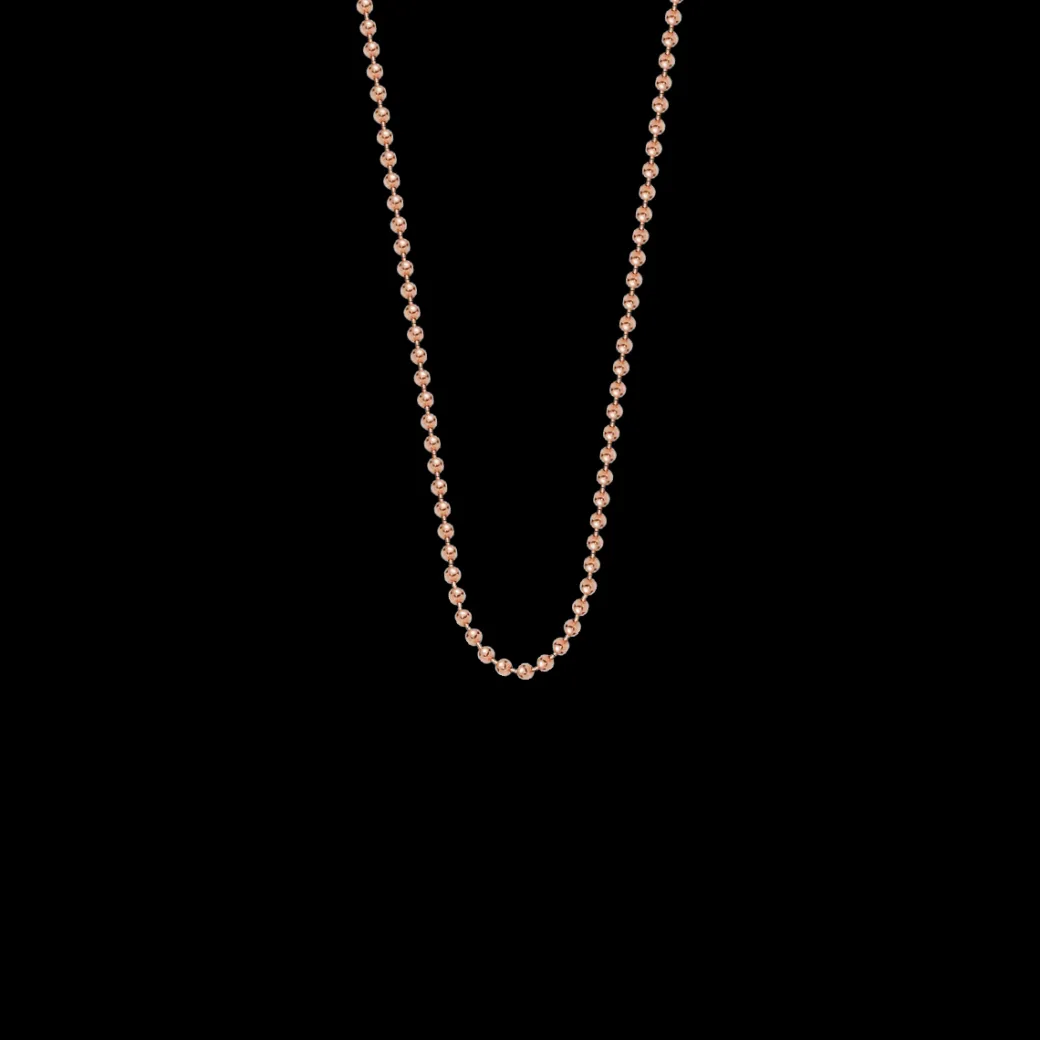 Łańcuszek Kulki 60 cm różowe pozłocenie^Lilou Fashion