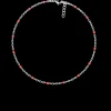 Bransoletka 16+5 cm, czerwona emalia, posrebrzana^Lilou Sale