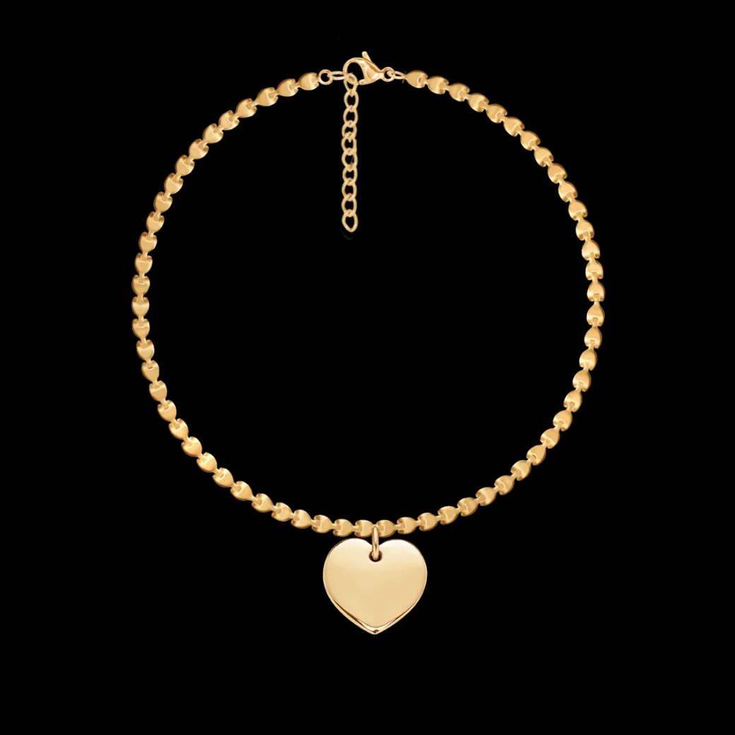 Bransoletka Hearts z zawieszką serce pozłacana 16+3,5 cm^Lilou Discount