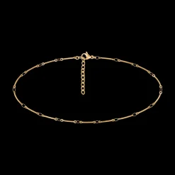 Bransoletka na kostkę Bamboo pozłacana 23+5 cm^Lilou Fashion
