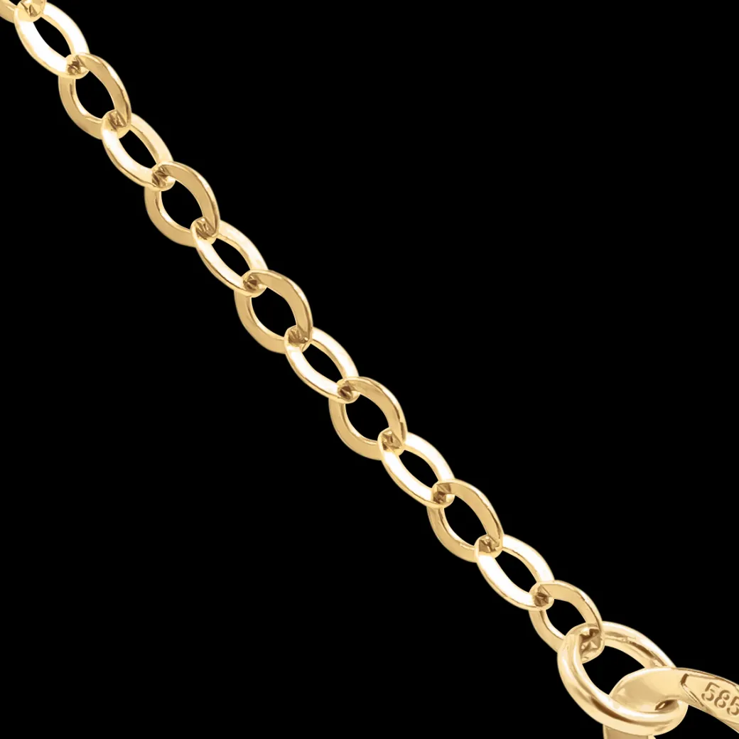 Bransoletka ze złota próby 585 z zawieszką gwiazdka z zielonego malachitu^Lilou Hot