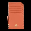 Card holder skórzany w kolorze pomarańczowym^Lilou Fashion