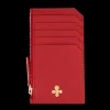 Card holder skórzany w kolorze czerwonym^Lilou Discount