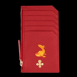 Card holder skórzany w kolorze czerwonym^Lilou Discount