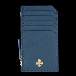 Card holder skórzany w kolorze granatowym^Lilou Fashion