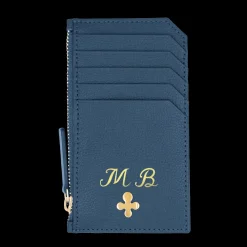 Card holder skórzany w kolorze granatowym^Lilou Fashion