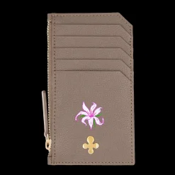 Card holder skórzany w kolorze mocca^Lilou New