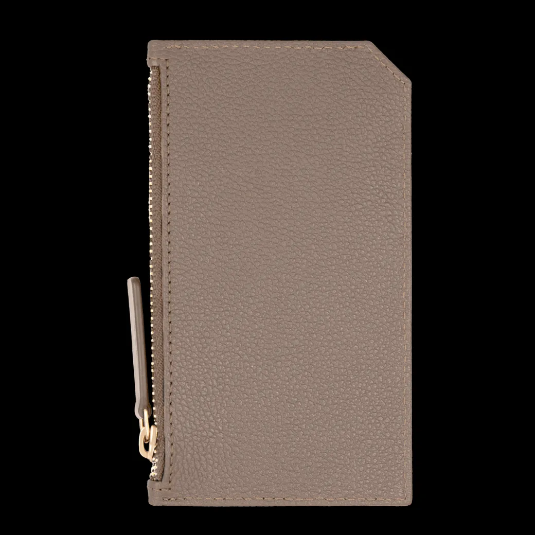Card holder skórzany w kolorze mocca^Lilou New