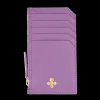 Card holder skórzany w kolorze fioletowym^Lilou Clearance