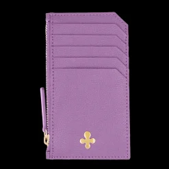 Card holder skórzany w kolorze fioletowym^Lilou Clearance