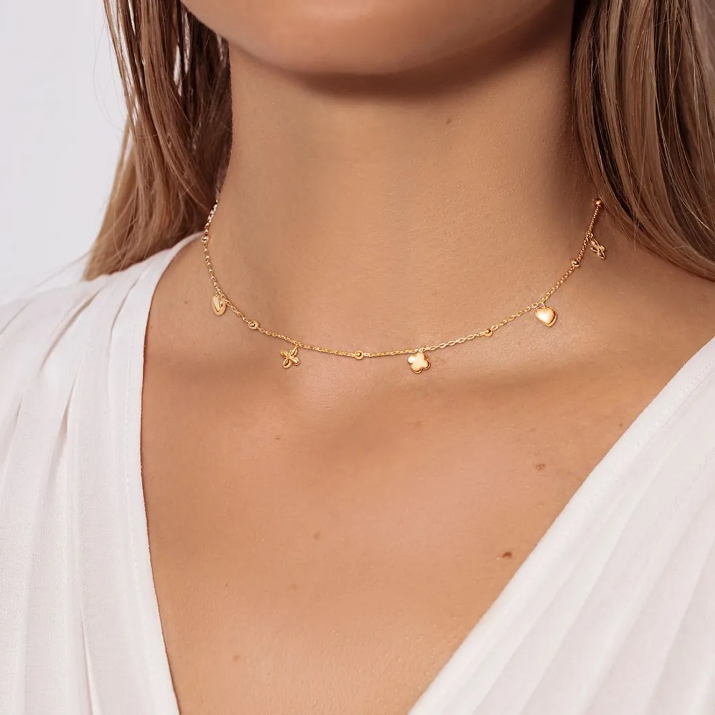 Choker Etincelle pozłacany^Lilou Clearance
