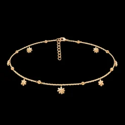 Choker Flowers 34 cm, pozłacany^Lilou Fashion