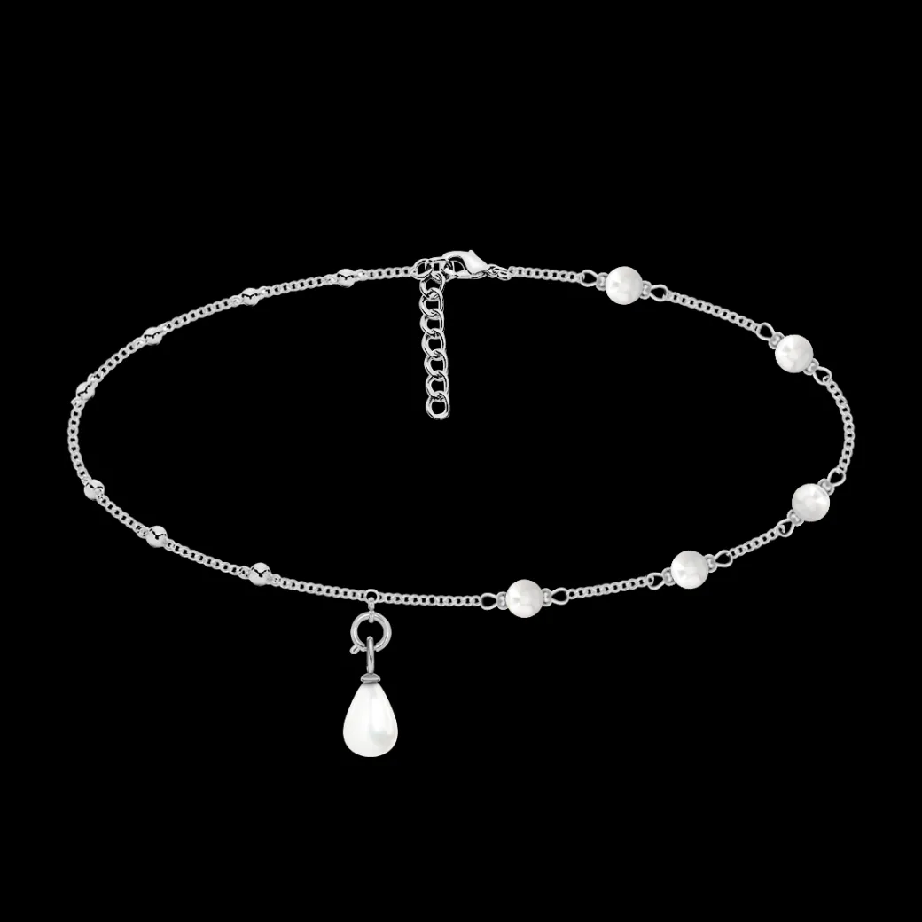 Choker z perłami z zawieszką Pearls posrebrzany^Lilou Online