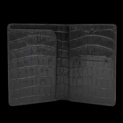 Etui na paszport w kolorze czarnym z wytłoczoną koniczyną^Lilou Sale