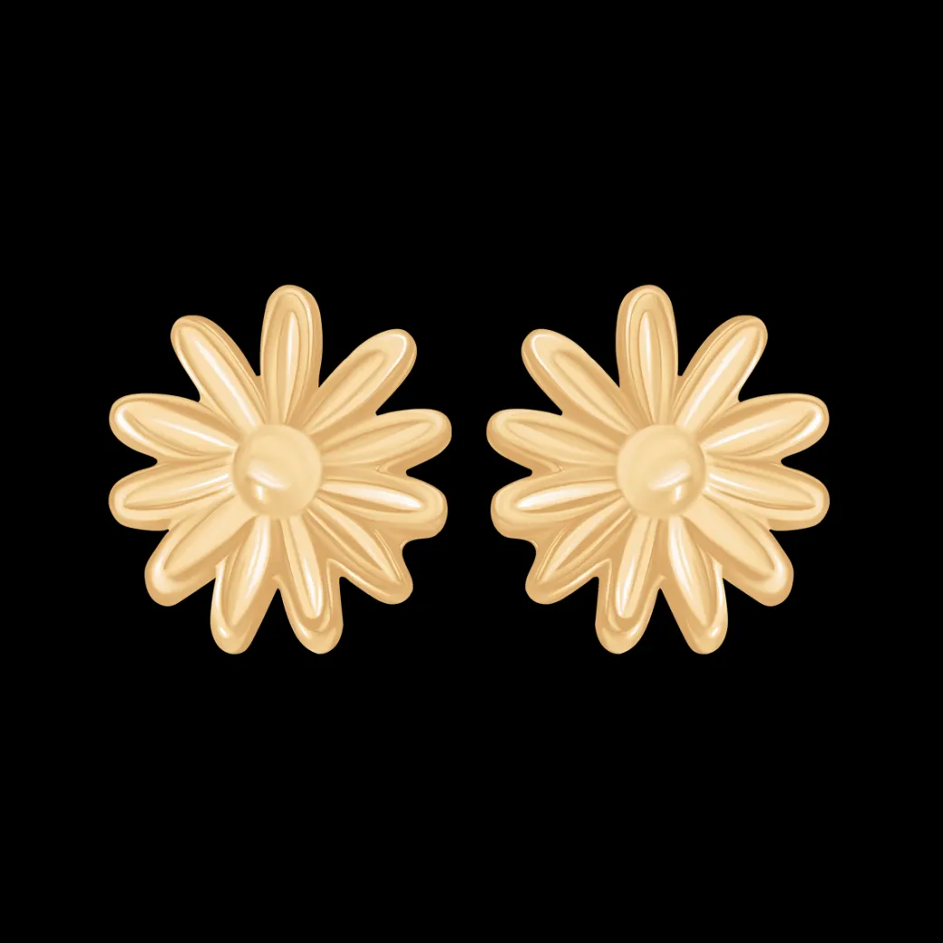 Kolczyki Flowers Etincelle, pozłacane^Lilou Online