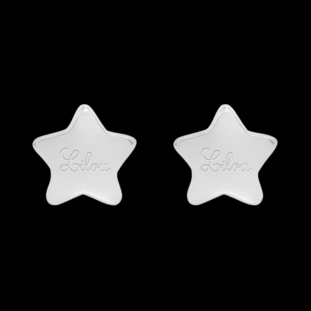 Kolczyki gwiazdki srebrne z logo^Lilou New