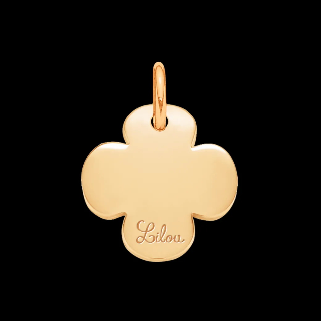 Koniczynka okrągła 1,5 cm miętowa emalia pozłacana^Lilou Fashion