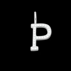 Literka P z cyrkoniami posrebrzana^Lilou Sale
