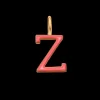 Literka Z z koralową emalią pozłacana^Lilou Best