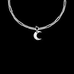 Naszyjnik Łańcuch No.7 z zawieszką Lune posrebrzany^Lilou Fashion