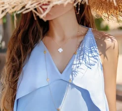 Naszyjnik Flowers srebrny^Lilou Sale