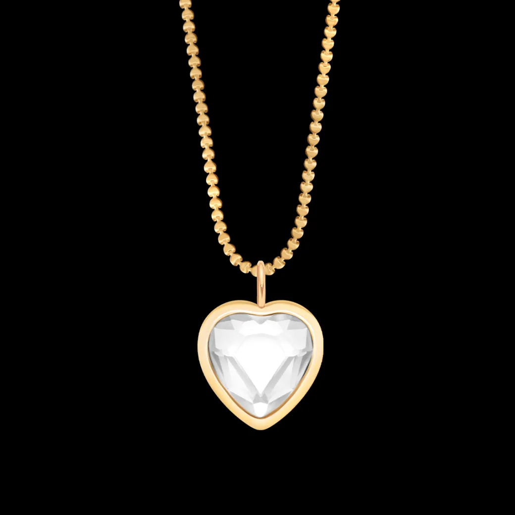 Naszyjnik Hearts z zawieszką Icons z białym kryształem^Lilou Fashion