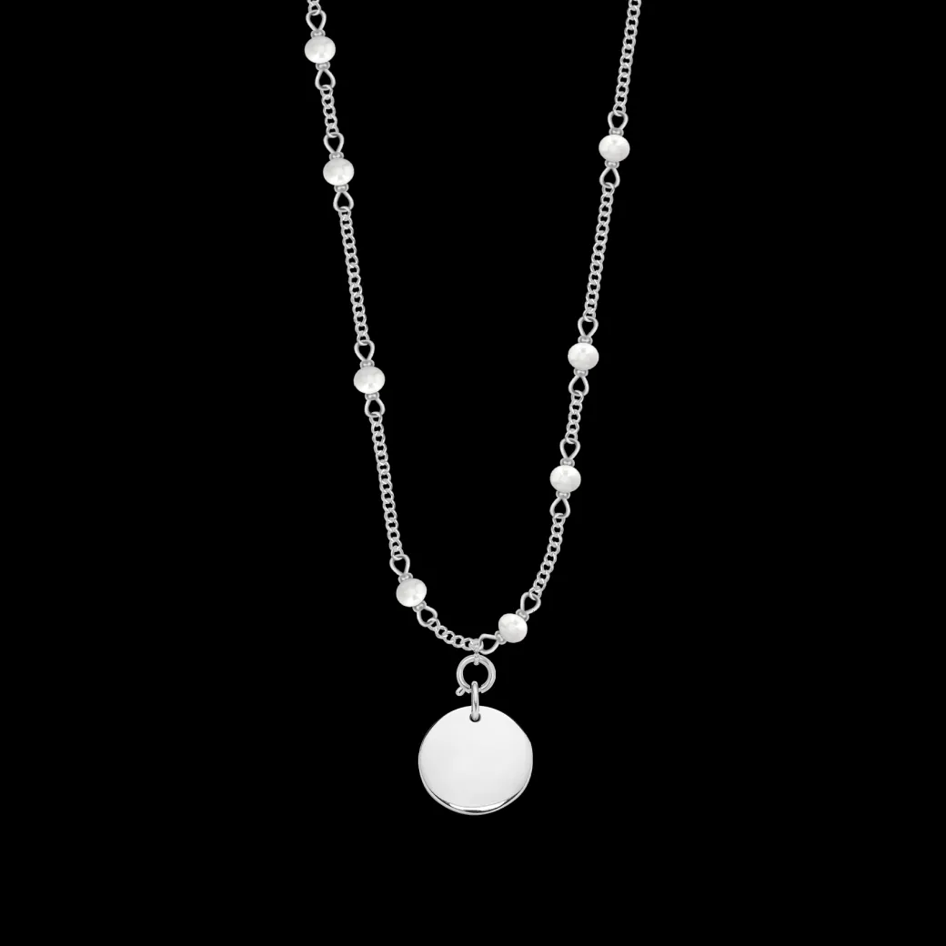 Naszyjnik Pearls z medalikiem posrebrzany^Lilou New