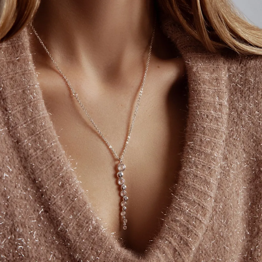 Naszyjnik Sparkling 1 posrebrzany^Lilou Fashion