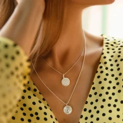 Naszyjnik z posrebrzaną zawieszką Boho I^Lilou Discount