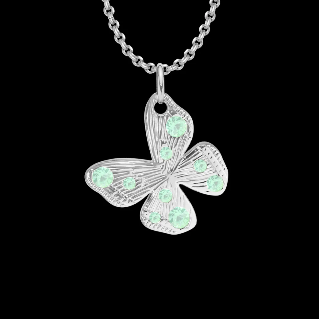 Naszyjnik z zawieszką Papillon 1,5 cm na cienkim klasycznym łańcuszku posrebrzany^Lilou Fashion