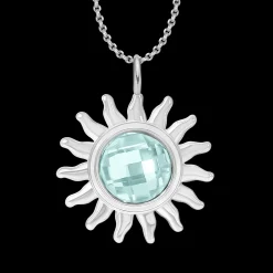 Naszyjnik z zawieszką Soleil 2,2 cm, posrebrzany^Lilou Outlet