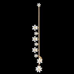 Nausznica Flowers pozłacana z niezapominajkami z masy perłowej prawa^Lilou Clearance