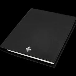 Notes skórzany w kolorze czarnym srebrny^Lilou Sale