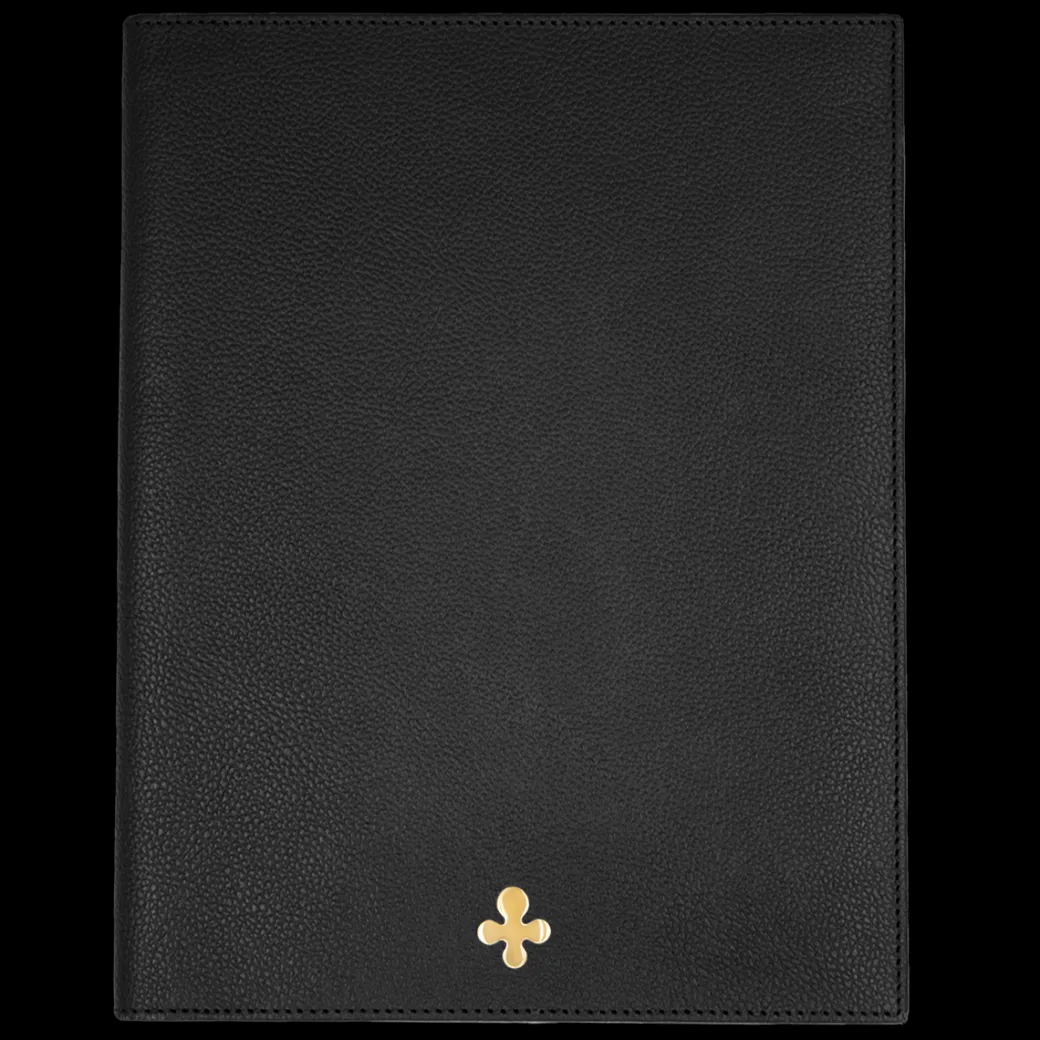 Notes skórzany w kolorze czarnym pozłacany^Lilou Best
