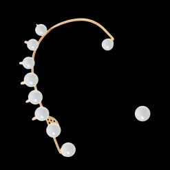 Pearls - nausznica prawa pozłacana z perłą na sztyfcie^Lilou Outlet