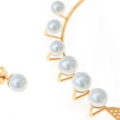 Pearls - nausznica prawa pozłacana z perłą na sztyfcie^Lilou Outlet