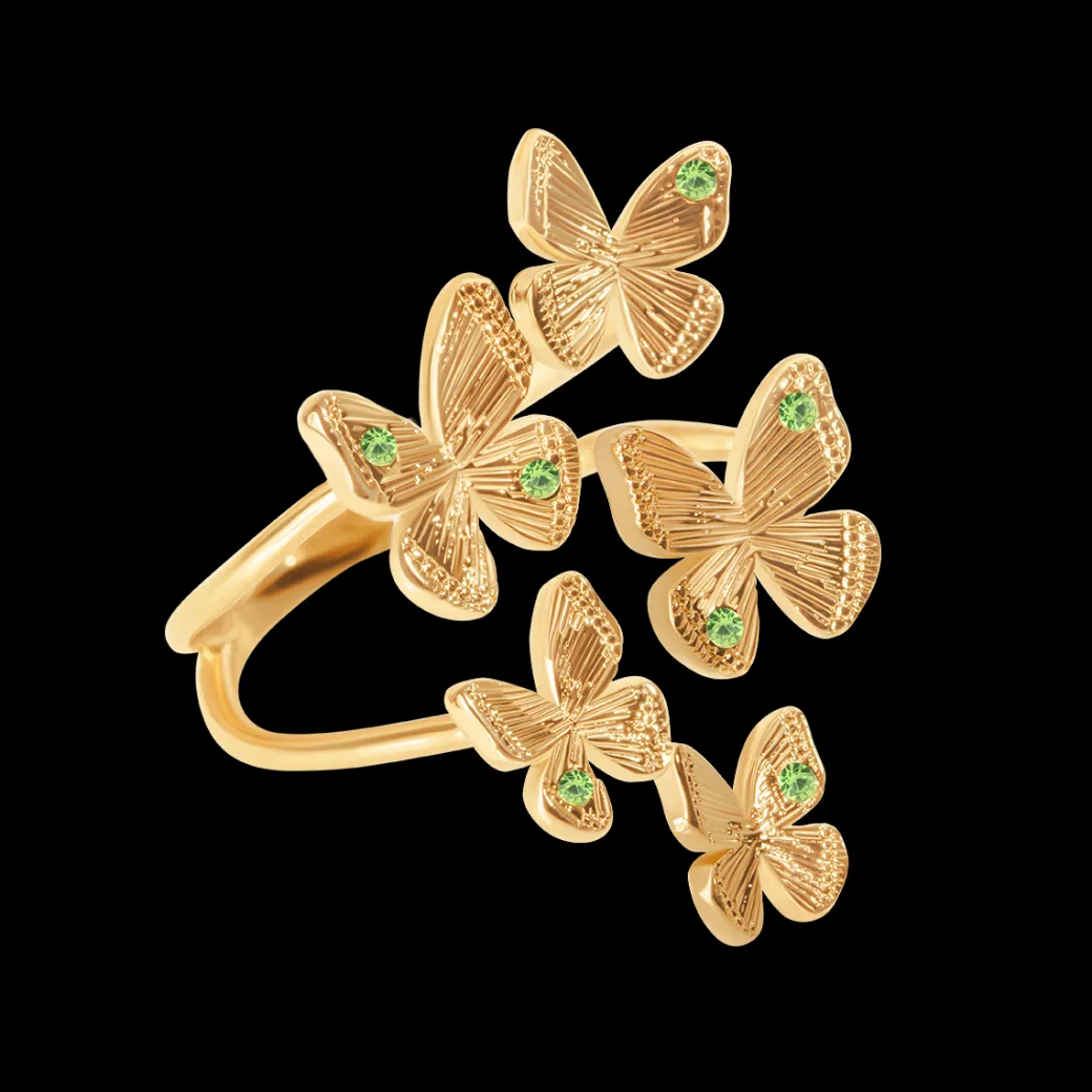 Pierścionek multi Papillon pozłacany^Lilou Fashion