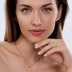 Pierścionek Sparkling 2 pozłacany^Lilou Sale