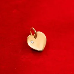 Serce 1 cm z diamentem HI SI 1,2 mm złoto żółte^Lilou Outlet