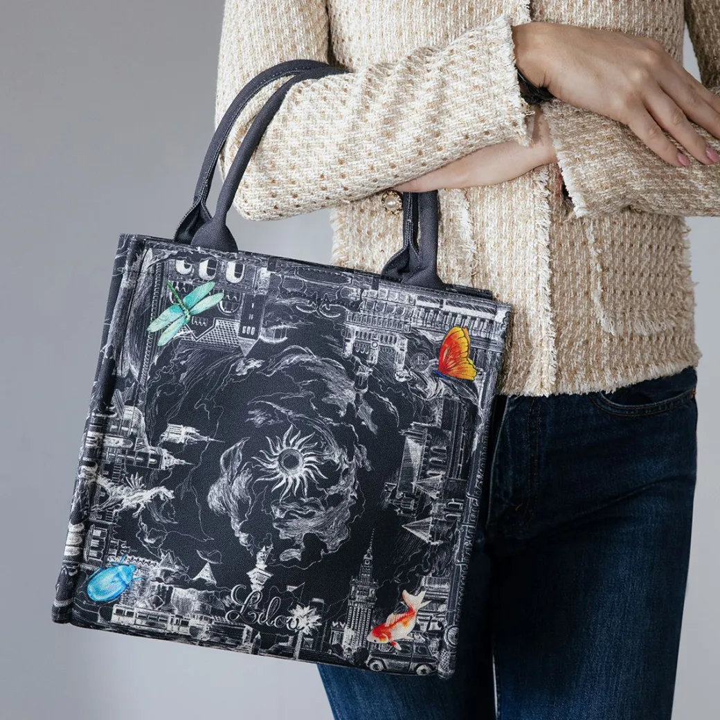 Shopper Opowieść 48.4 z tkaniny Canvas, granatowy^Lilou Hot
