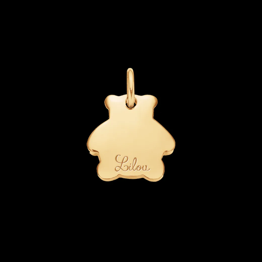 Zawieszka Miś pozłacany 1 cm^Lilou Outlet