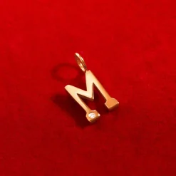 Zawieszka wisząca Meaning 1 cm z diamentem HI SI 1,2 mm, M, złoto żółte^Lilou Sale