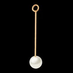 Zawieszka wisząca Pearl Lobe 5,7 cm, pozłacana^Lilou Clearance