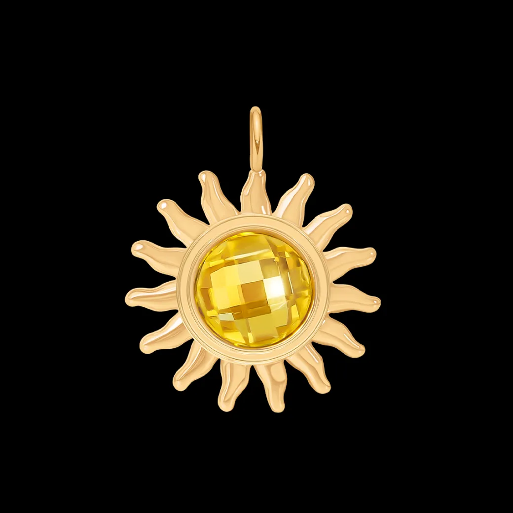 Zawieszka wisząca Soleil 1,2 cm, pozłacana^Lilou Discount