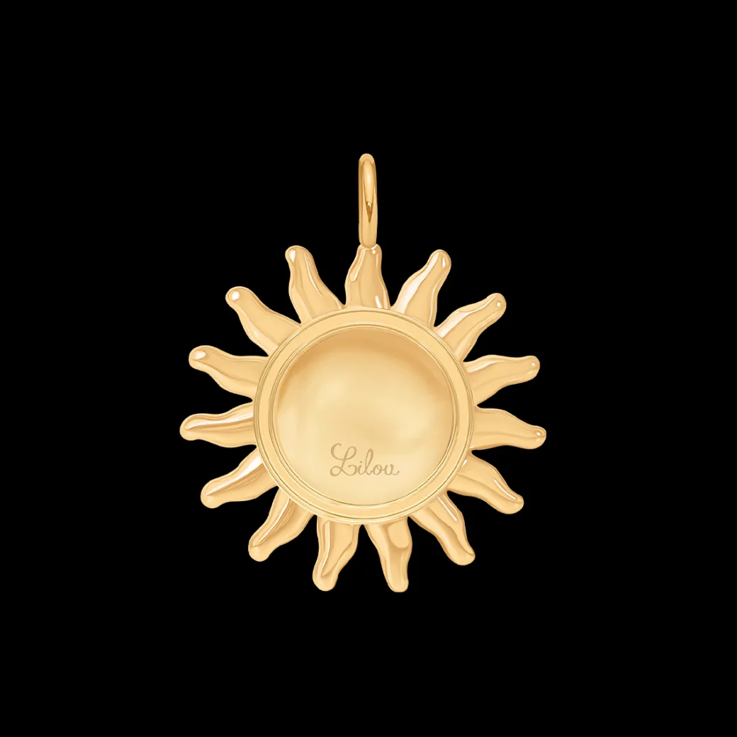 Zawieszka wisząca Soleil 1,2 cm, pozłacana^Lilou Discount